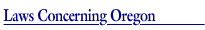 laws concerning Oregon